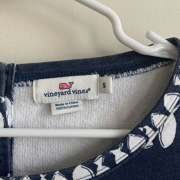 Vineyard Vines Women's 3/4 sleeve fish stripe print tunic Size Small - Picture 6 of 8